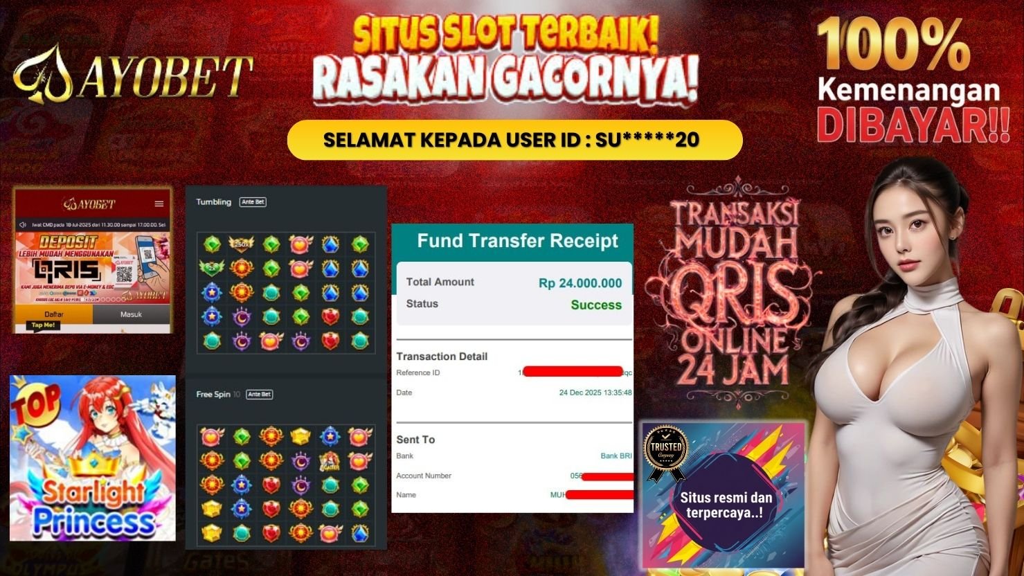 AYOBET JACKPOT SLOT STARLIGHT PRINCESS